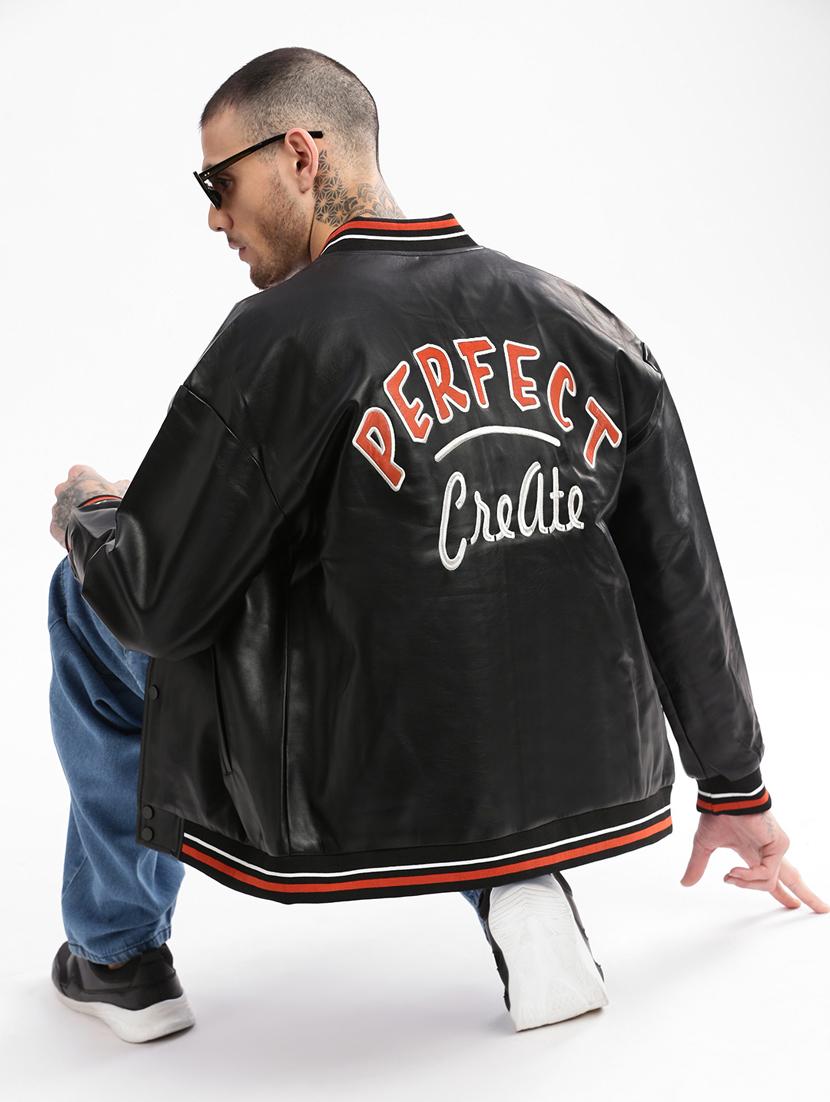 black typographic printed detailed casual jacket - 20960565 - Standard Image - 3