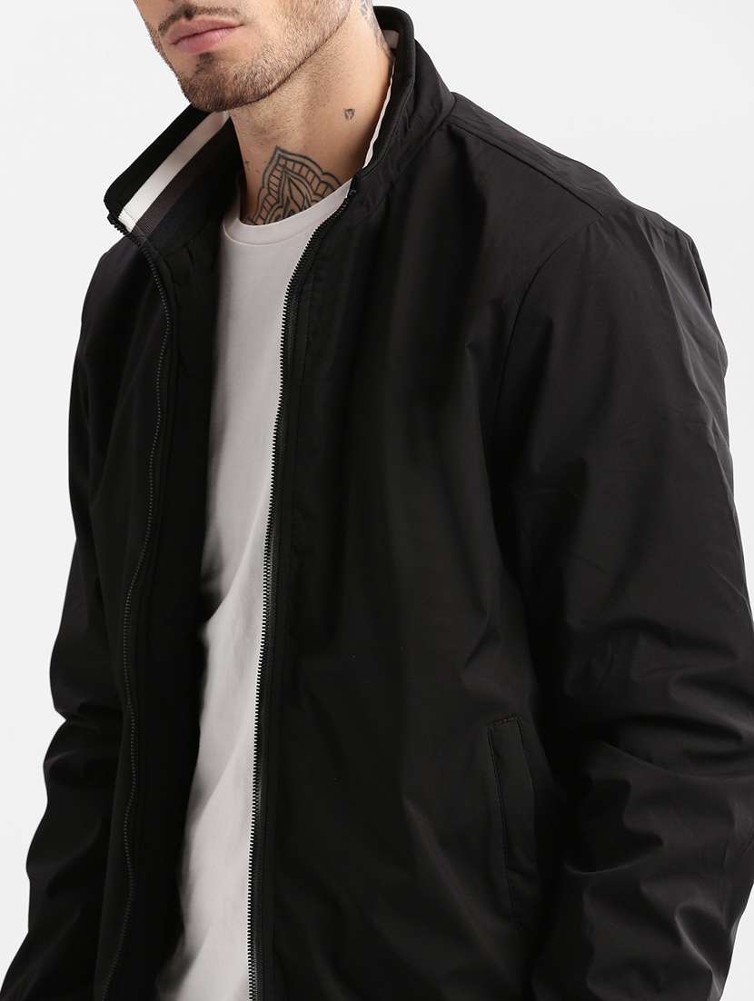 men solid long sleeve bomber jacket - 20960584 -  Standard Image - 5