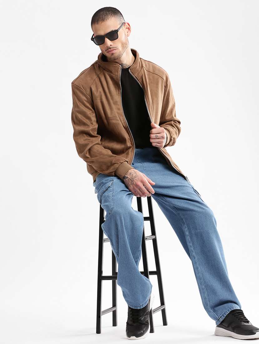 men long sleeve solid casual jacket - 20960587 - Standard Image - 3