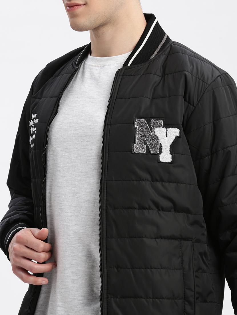 men long sleeve typography casual jacket - 20960608 - Standard Image - 5