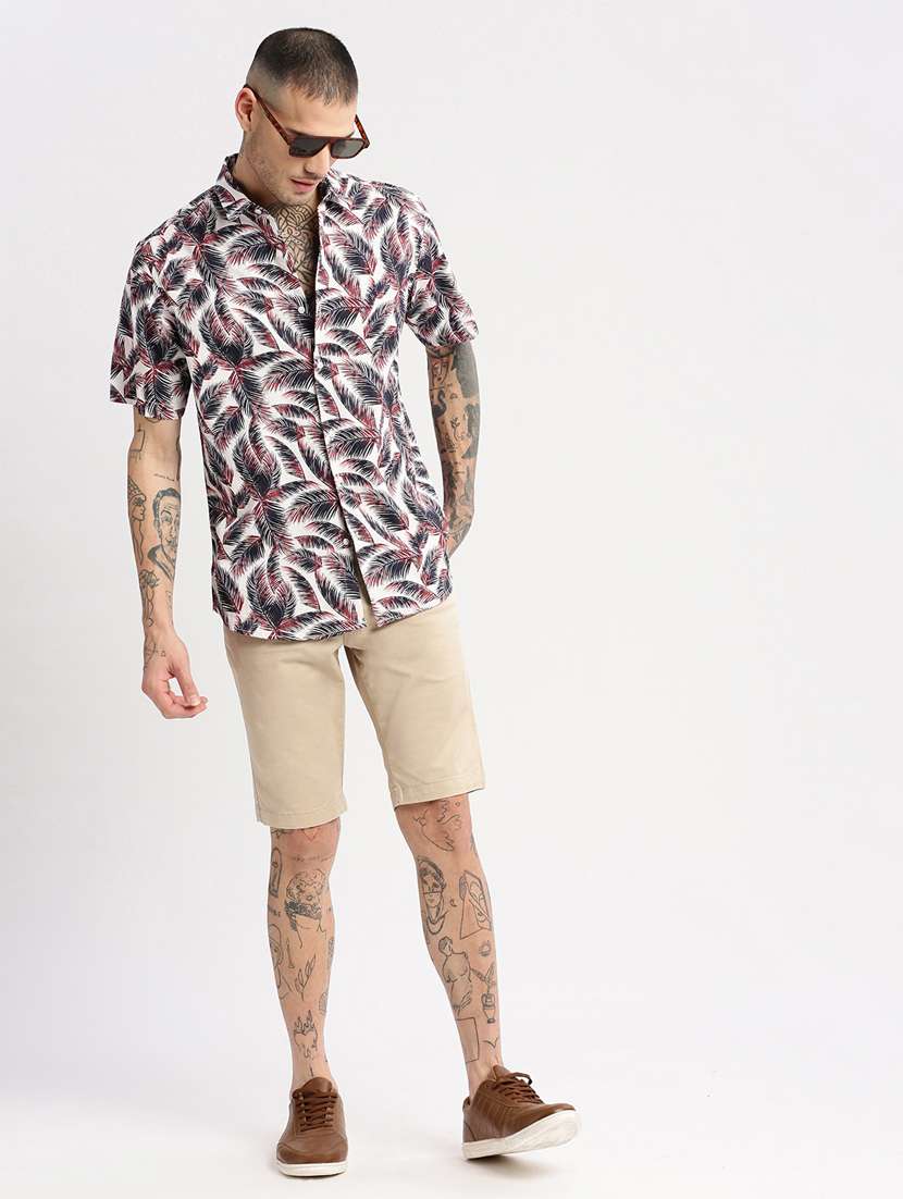 men white printed casual shirt - 20960694 -  Standard Image - 3