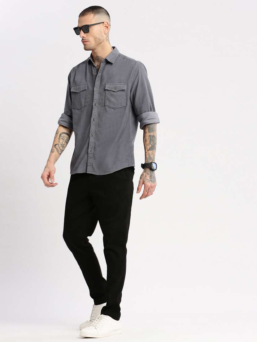 men collared long sleeve casual shirt - 20960728 -  Standard Image - 8