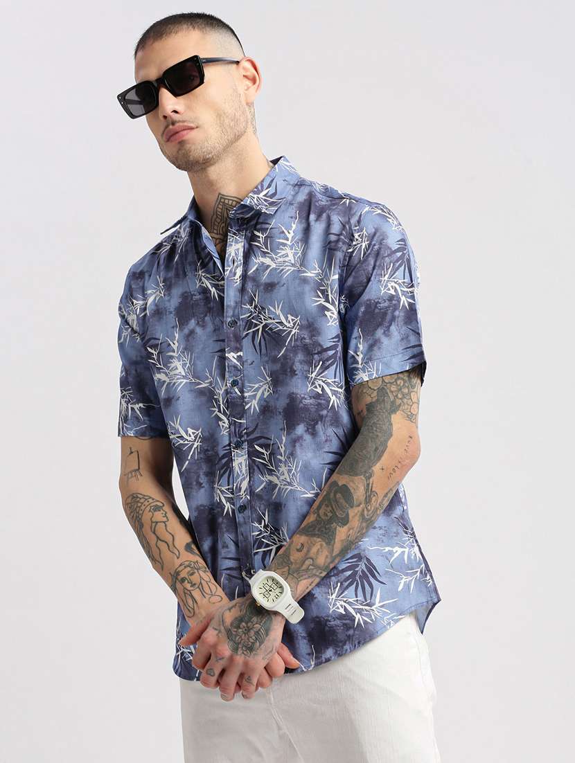 men collared short sleeve casual shirt - 20960746 - Standard Image - 5