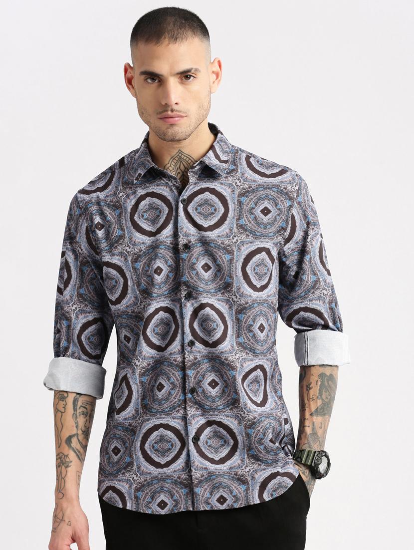 men collared long sleeve casual shirt - 20960758 - Zoom Image - 0