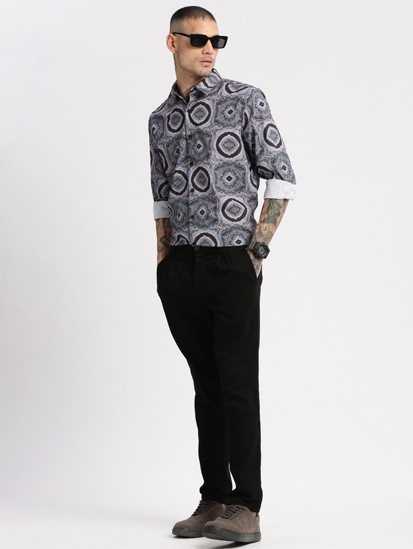 men collared long sleeve casual shirt - 20960758 - Standard Image - 3