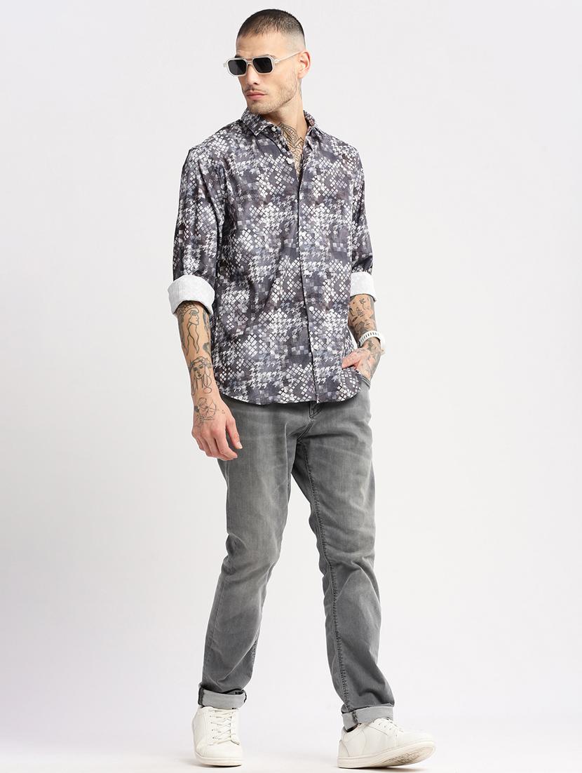men collared long sleeve casual shirt - 20960759 - Standard Image - 3