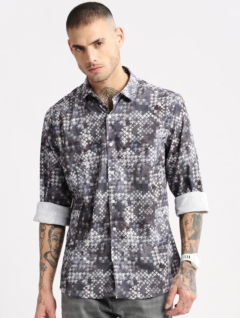 men collared long sleeve casual shirt - 20960759 - Standard Image - 5