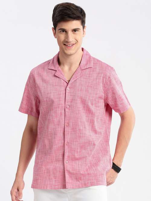 men short sleeve solid casual shirt - 20960820 - Standard Image - 0
