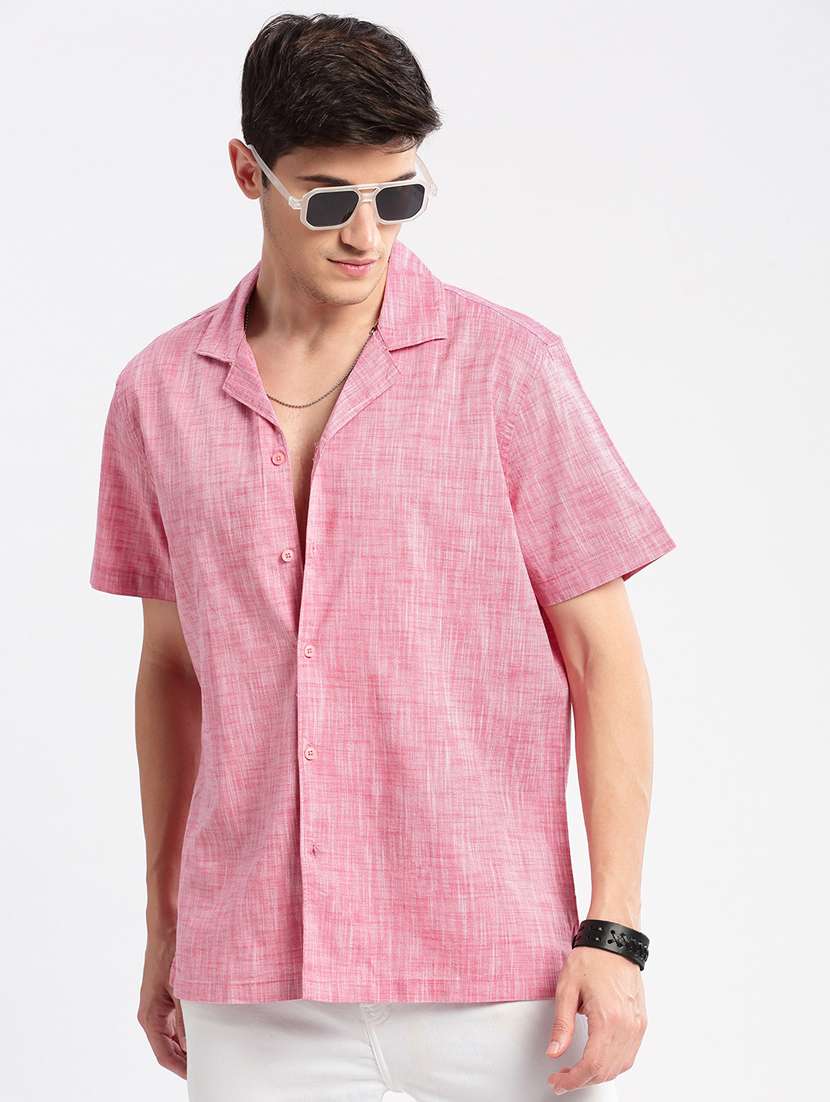 men short sleeve solid casual shirt - 20960820 - Standard Image - 5