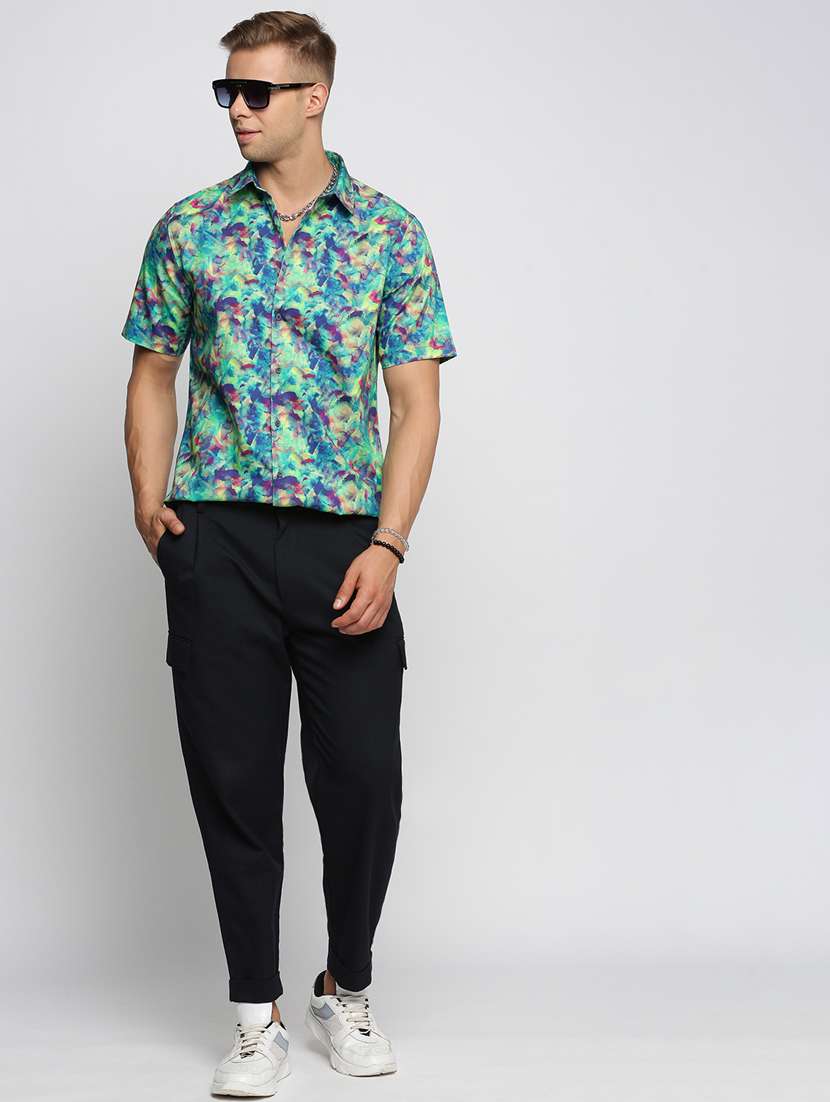 men collared short sleeve casual shirt - 20960828 -  Standard Image - 3