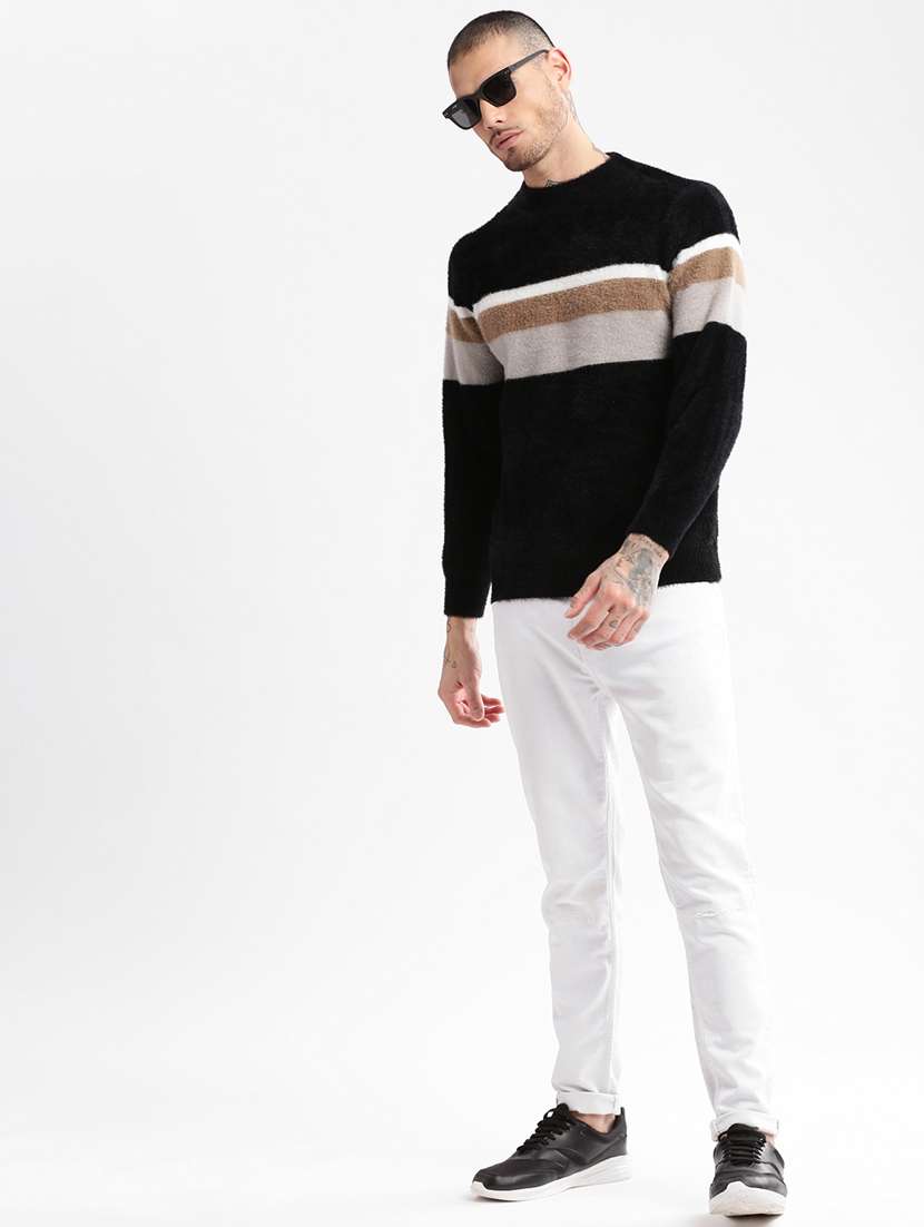 men long sleeved striped pullover - 20960831 -  Standard Image - 3