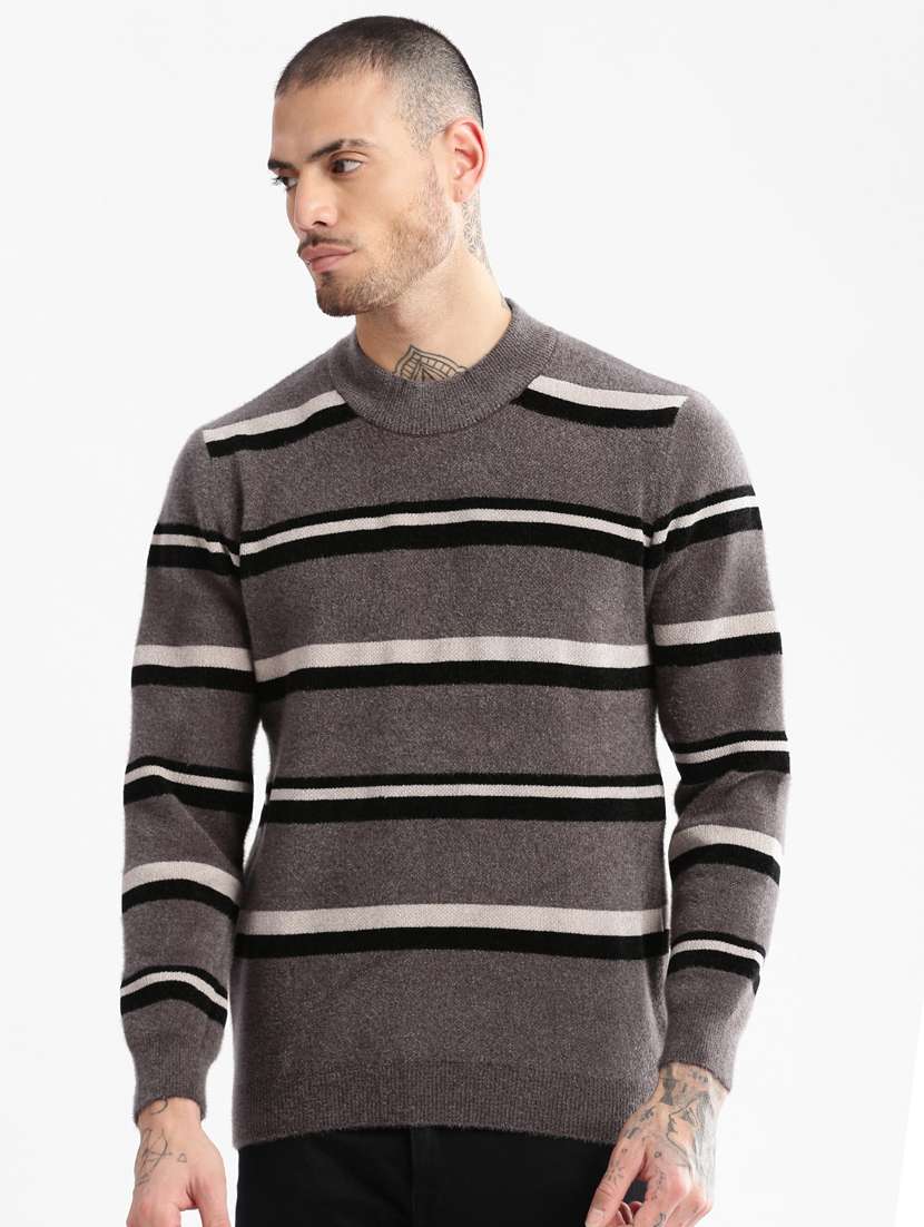 men long sleeved striped pullover - 20960847 -  Zoom Image - 0