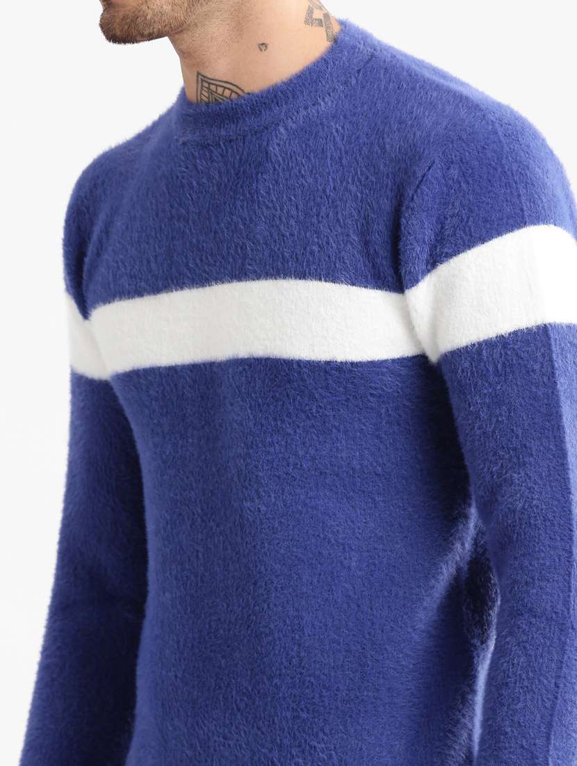 men long sleeved color block pullover - 20960852 -  Standard Image - 5