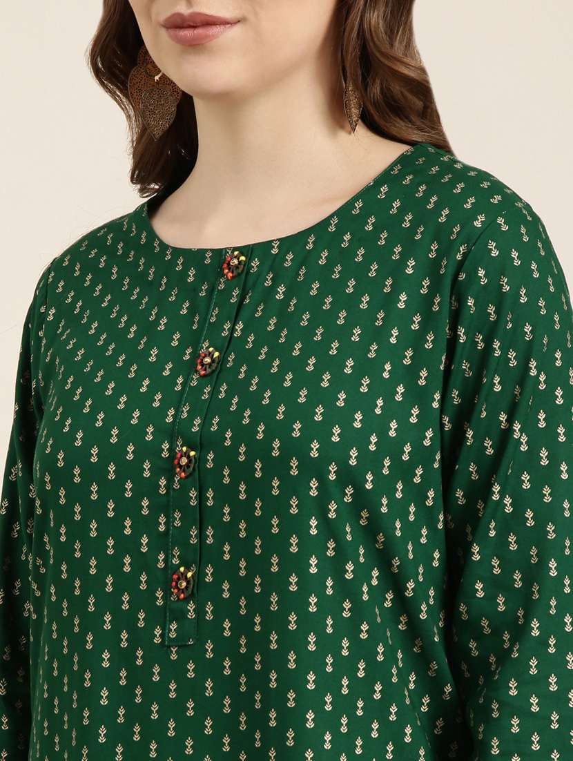 women three quarter sleeve straight kurta - 20960914 -  Standard Image - 5