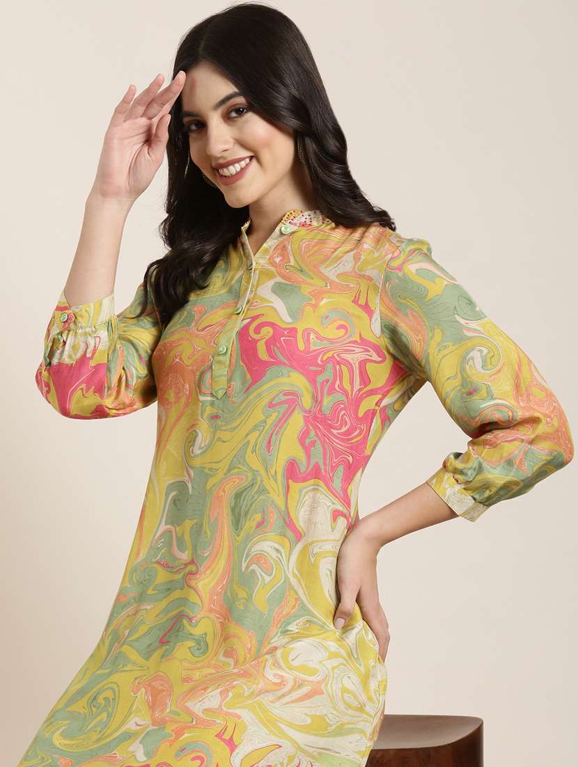 women three quarter sleeve kurta salwar set - 20961104 - Standard Image - 8