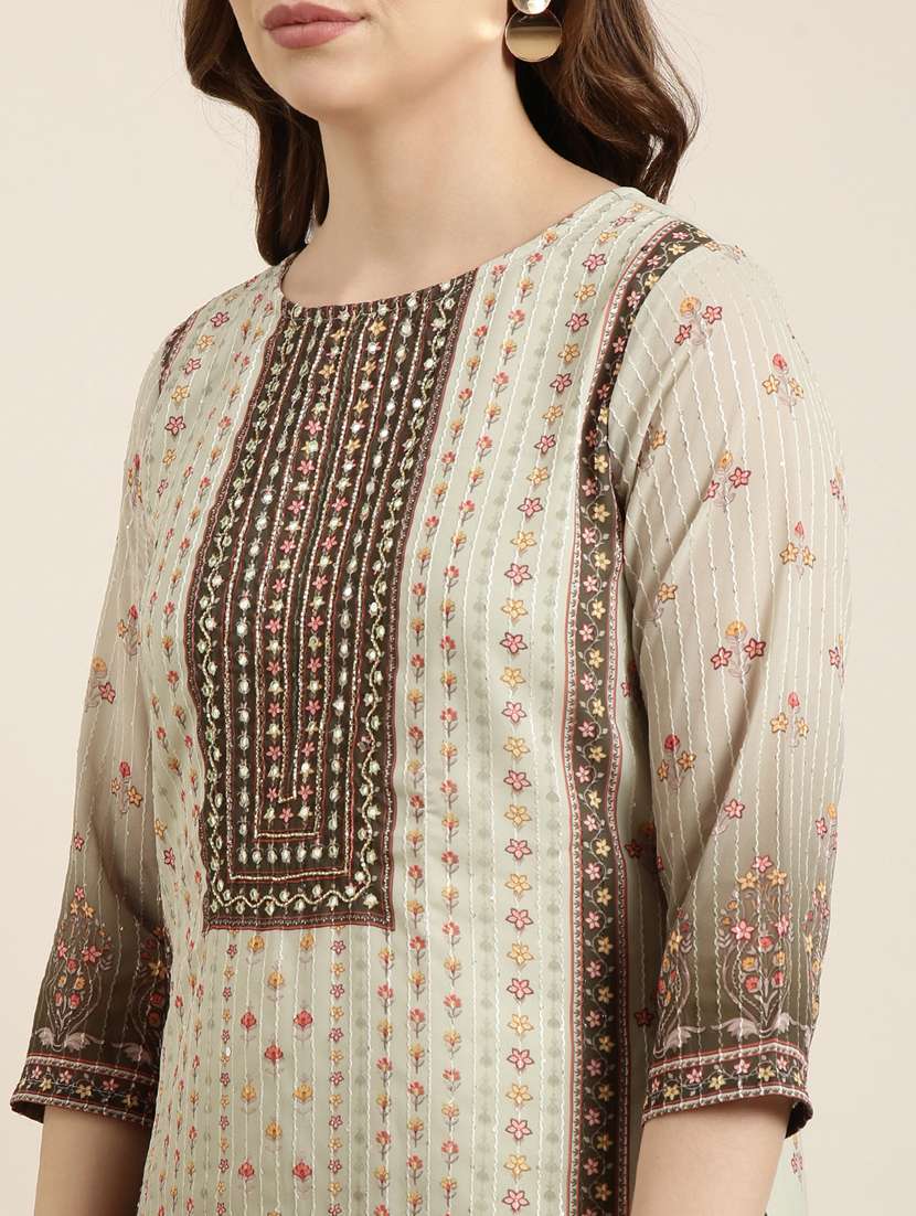 women floral printed kurta sharara set with dupatta - 20961197 -  Standard Image - 5