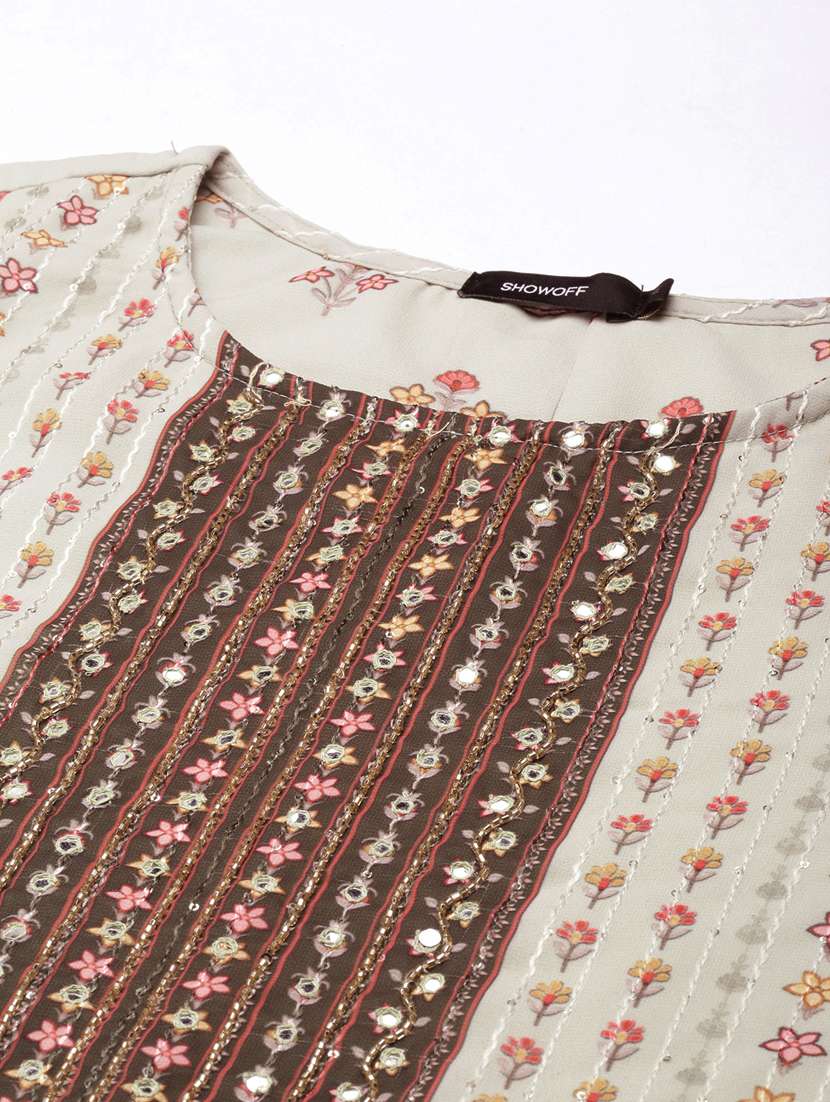 women floral printed kurta sharara set with dupatta - 20961197 -  Standard Image - 8