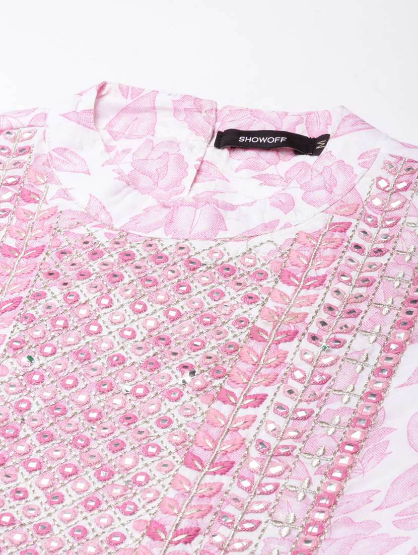 women floral kurta sharara set with dupatta - 20961208 -  Standard Image - 8