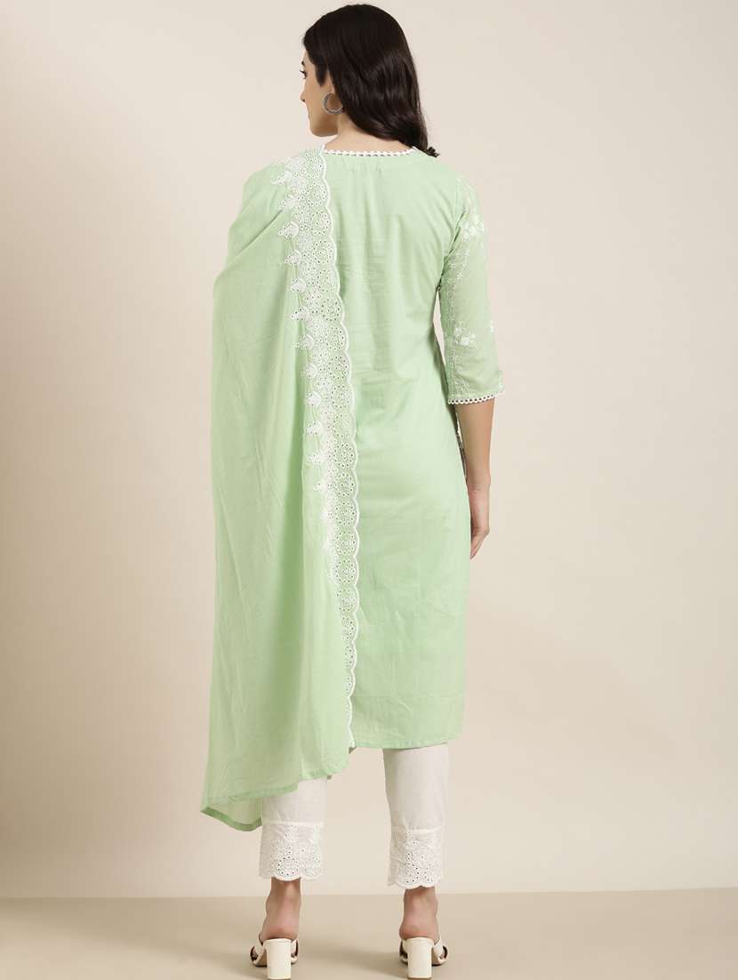women embroidered kurta pant set with dupatta - 20961214 -  Standard Image - 3