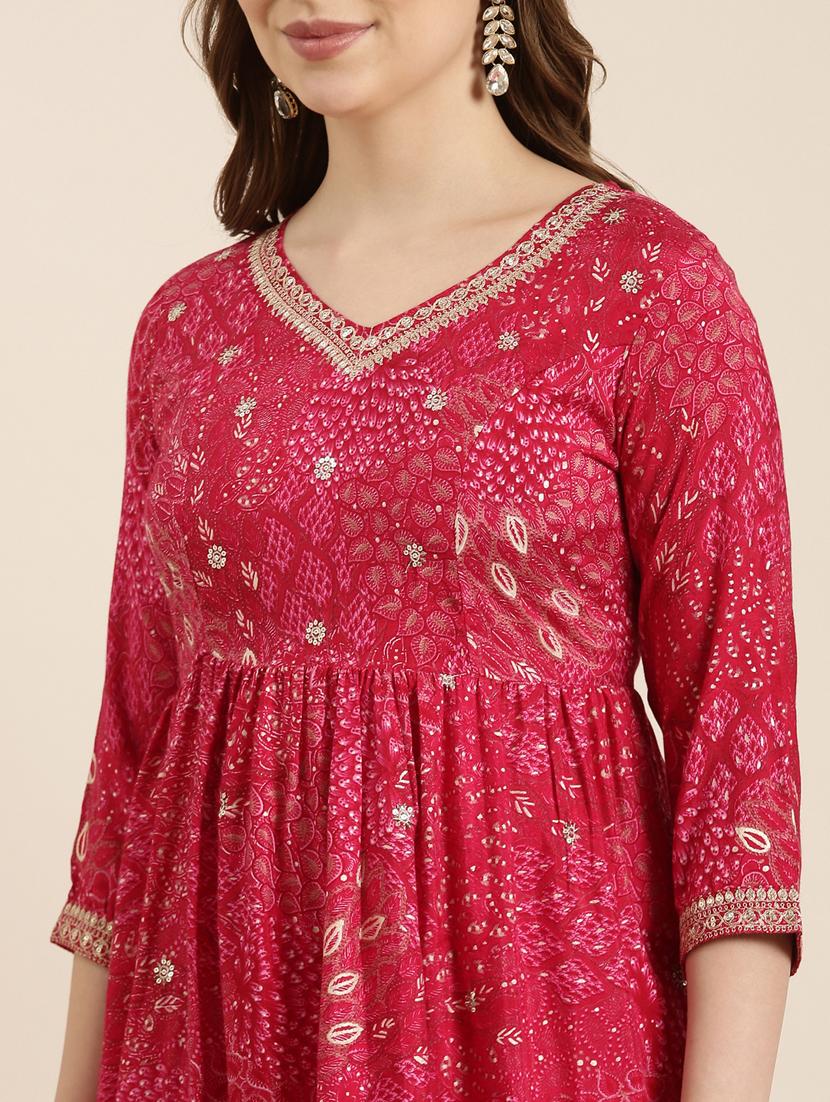 women printed kurta pant set with dupatta - 20961219 - Standard Image - 5