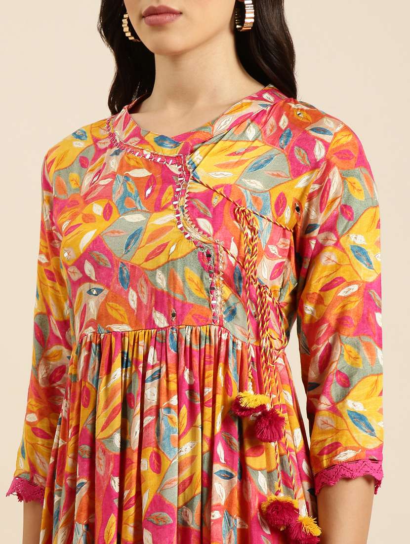 women multi color printed kurta salwar set - 20961220 - Standard Image - 5
