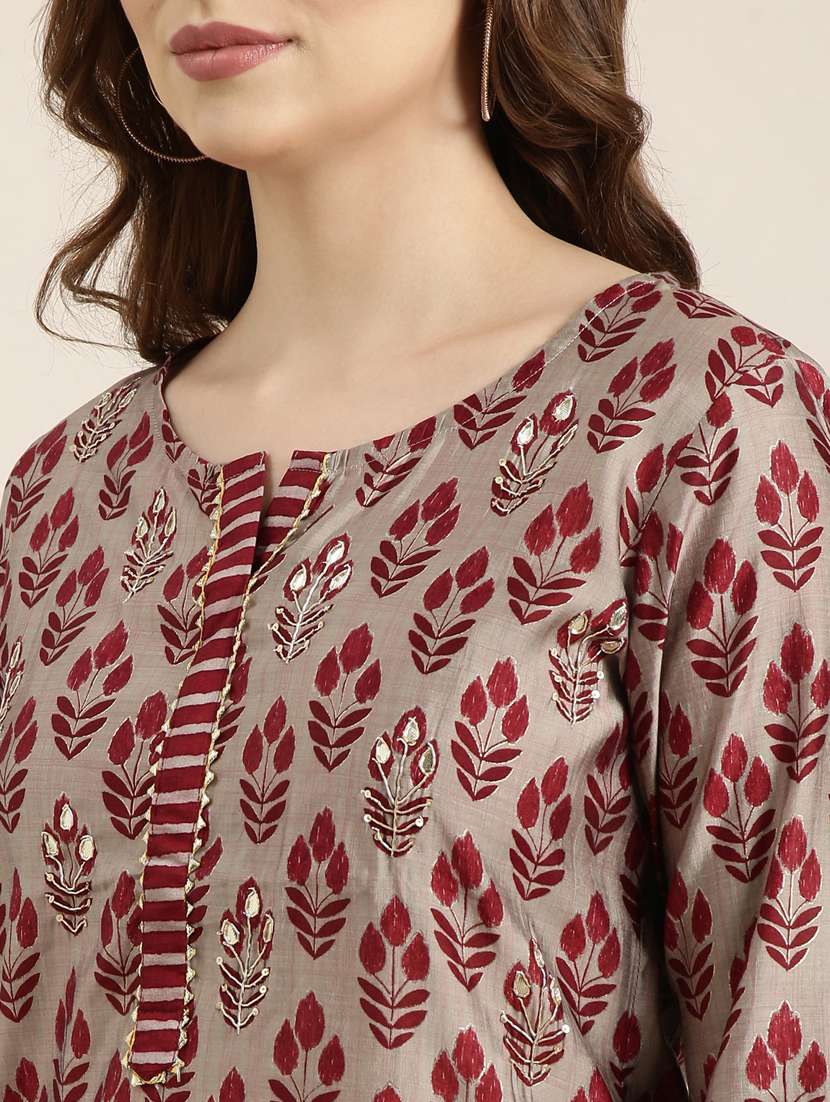 women printed kurta pant set with dupatta - 20961222 -  Standard Image - 5