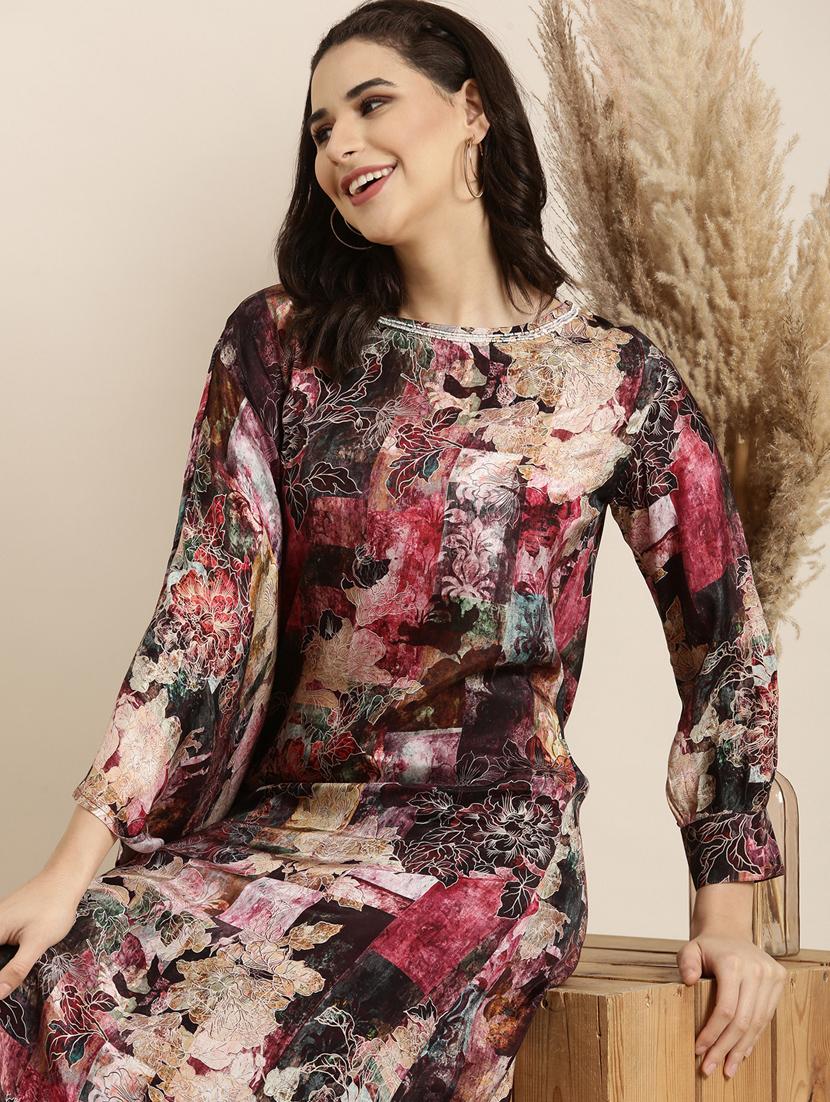 women floral printed dhoti kurta set - 20961231 - Standard Image - 8