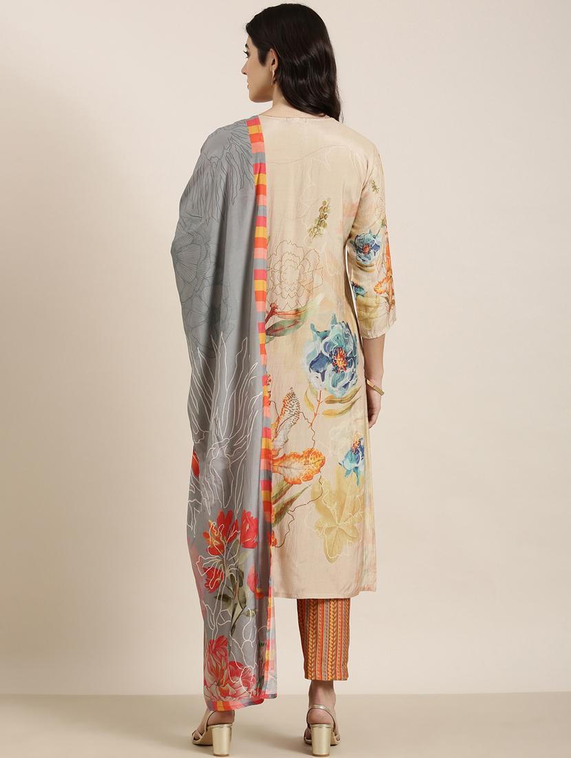 women floral printed kurta pant set with dupatta - 20961238 - Standard Image - 3