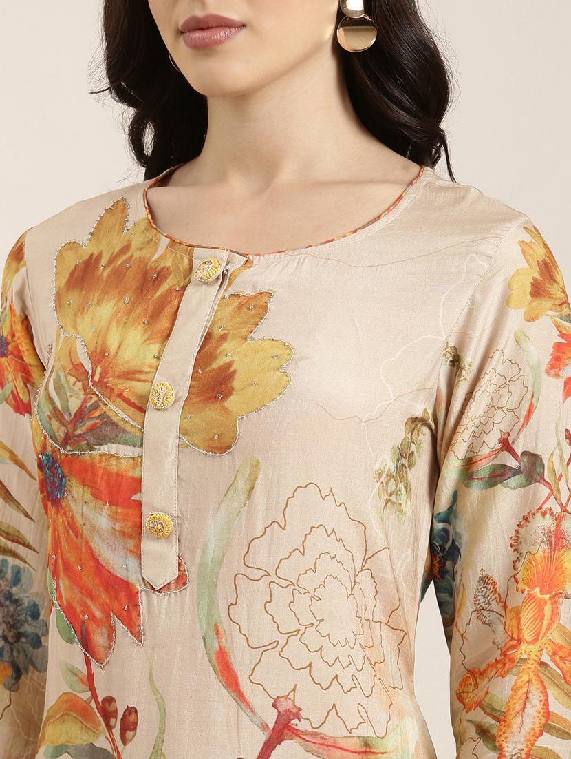 women floral printed kurta pant set with dupatta - 20961238 - Standard Image - 5