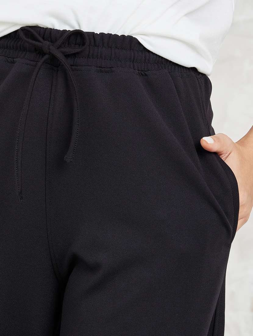 black polyester track pants - 20961316 -  Standard Image - 3