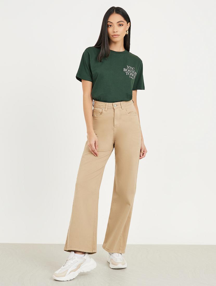 green cotton regular tshirt - 20961327 - Standard Image - 3