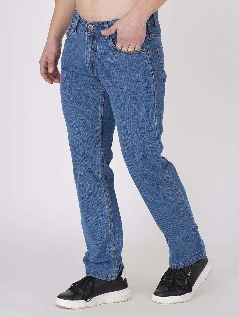 men plain baggy fit jeans - 20961606 -  Standard Image - 3
