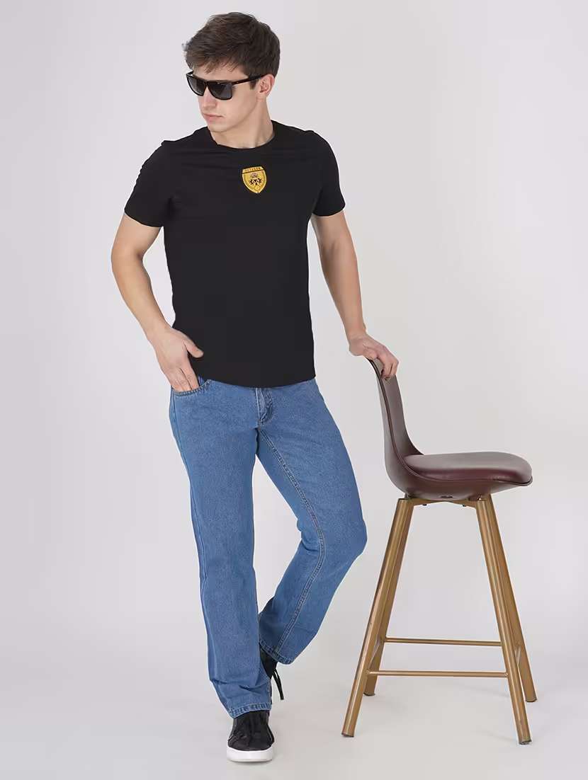 men plain baggy fit jeans - 20961606 -  Standard Image - 5