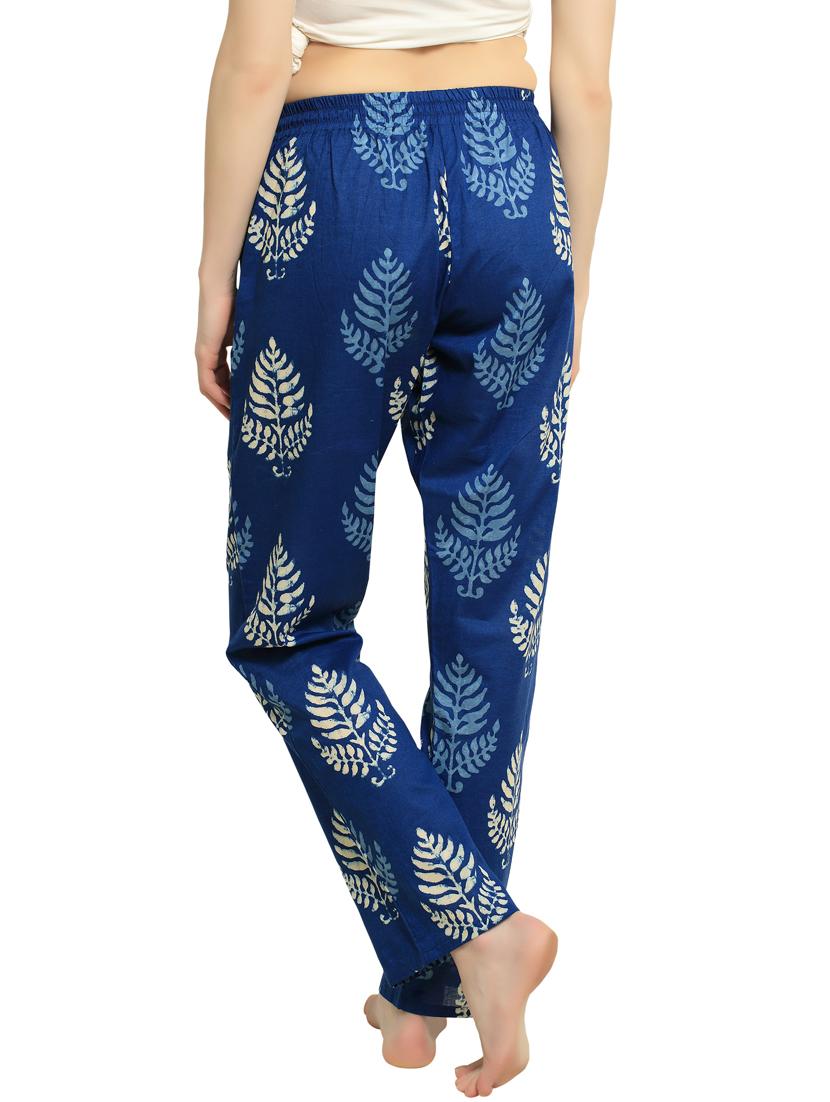 blue block printed pajama - 20961713 - Standard Image - 3