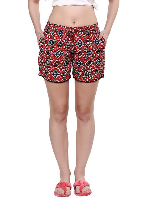women printed regular fit short - 20961760 - Standard Image - 0