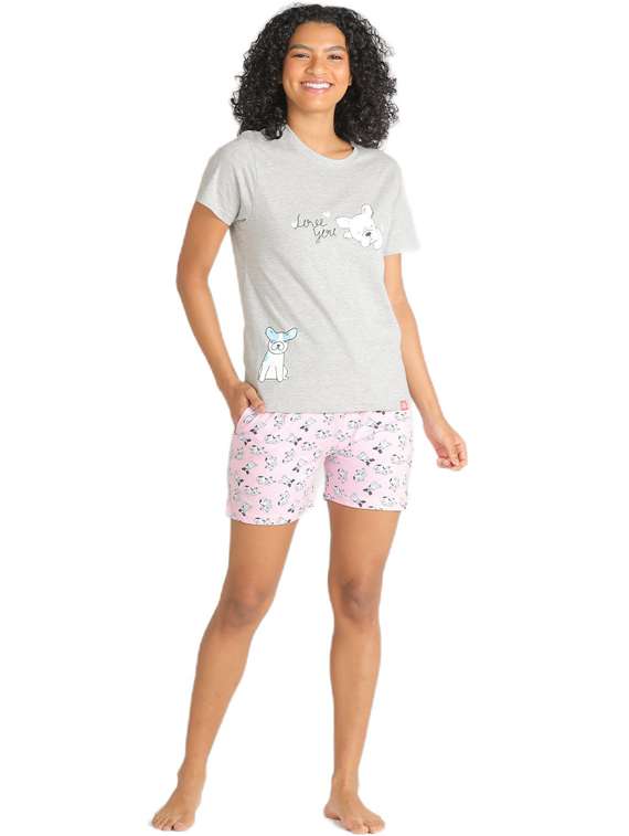 women nightwear shorts set - 20961831 -  Zoom Image - 0