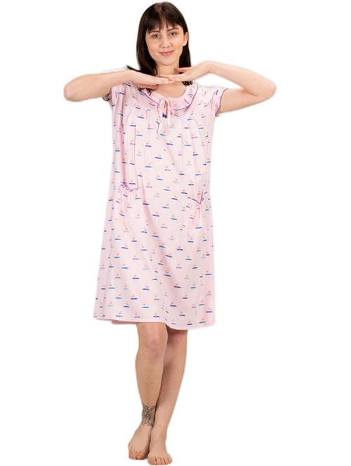 women tie up neck short sleeves nighties - 20961885 -  Standard Image - 0