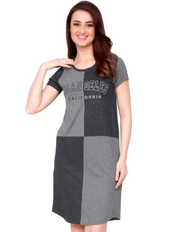 women round neck short sleeves nighties