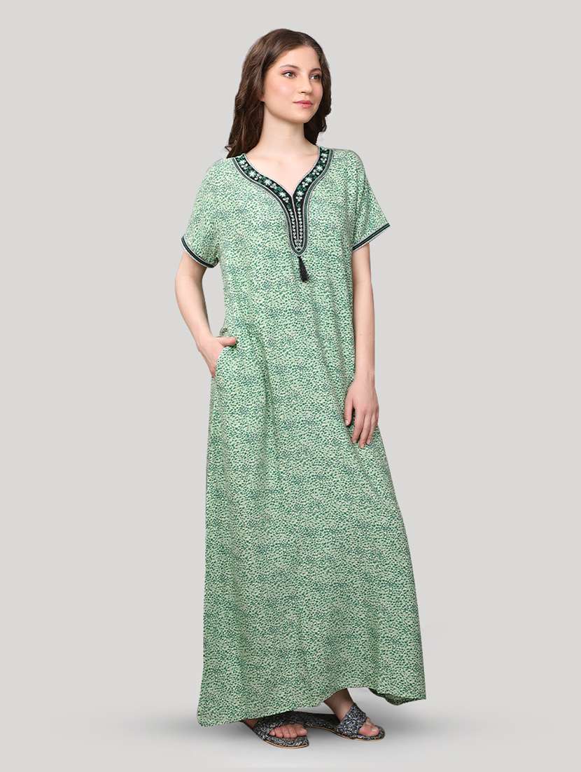 women v neck short sleeves nighties