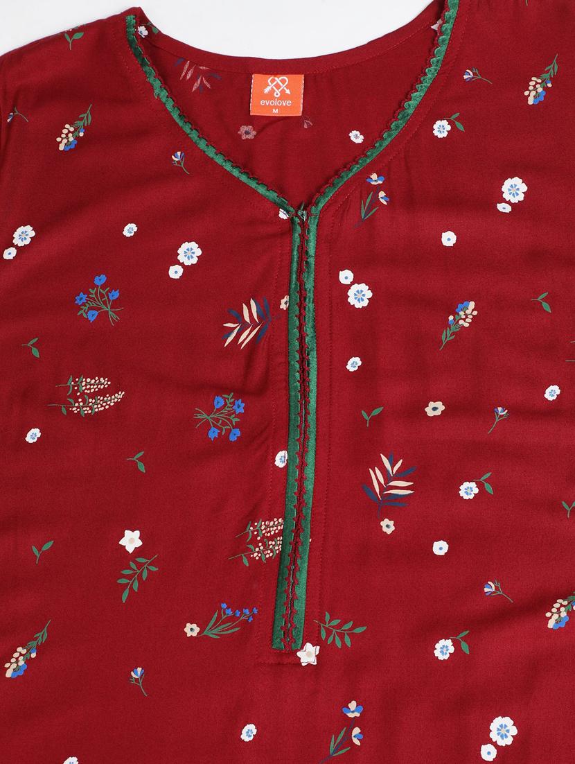women short sleeve printed nighty - 20961979 - Standard Image - 3