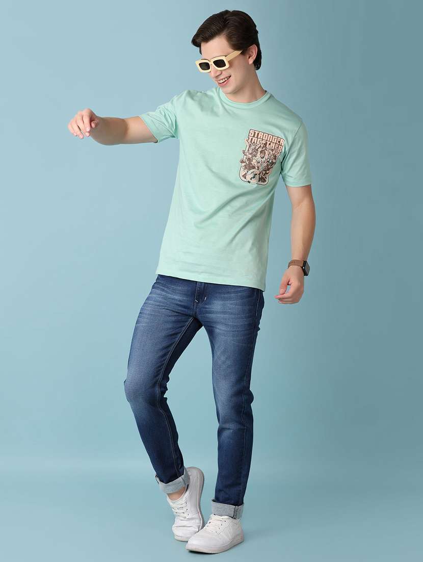 men front and back print short sleeve t-shirt - 20962343 -  Standard Image - 3