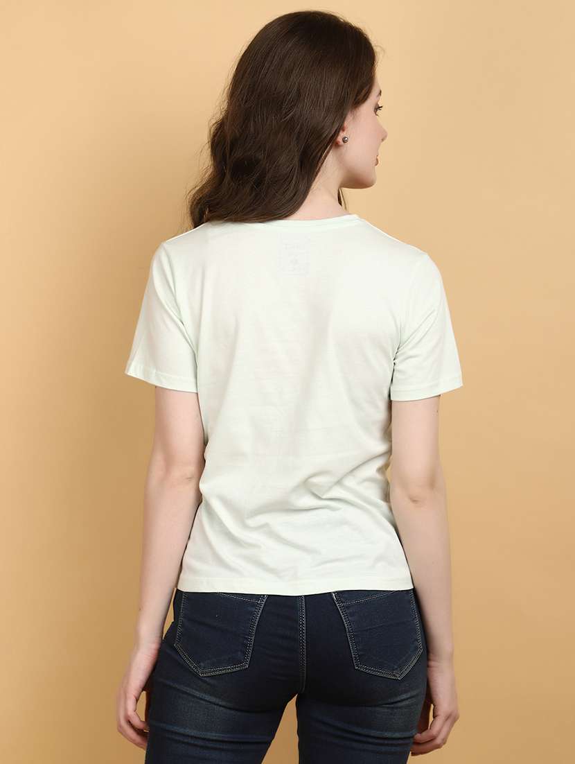 white cotton chest print t-shirt - 20962360 -  Standard Image - 3