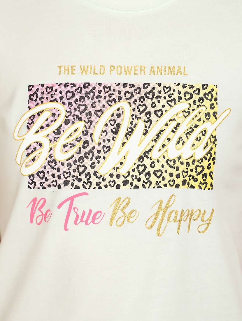 white cotton chest print t-shirt - 20962360 -  Standard Image - 5