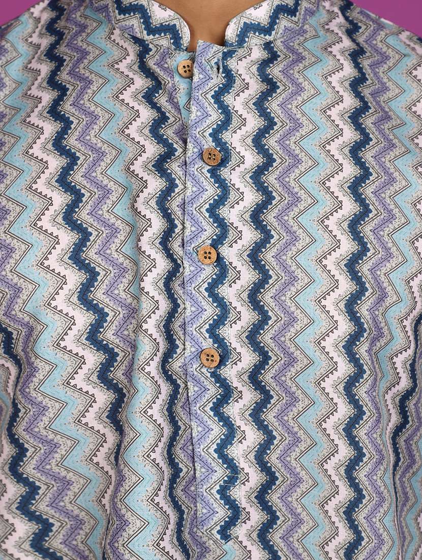 men printed kurta churidar ethnic wear set - 20962371 -  Standard Image - 5