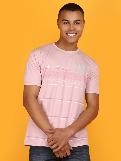 men round neck front print cotton t-shirt - 20962391 - Standard Image - 0