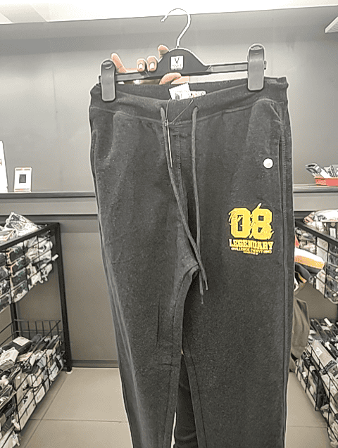 charcoal melange terry track pant - 20962414 - Zoom Image - 0