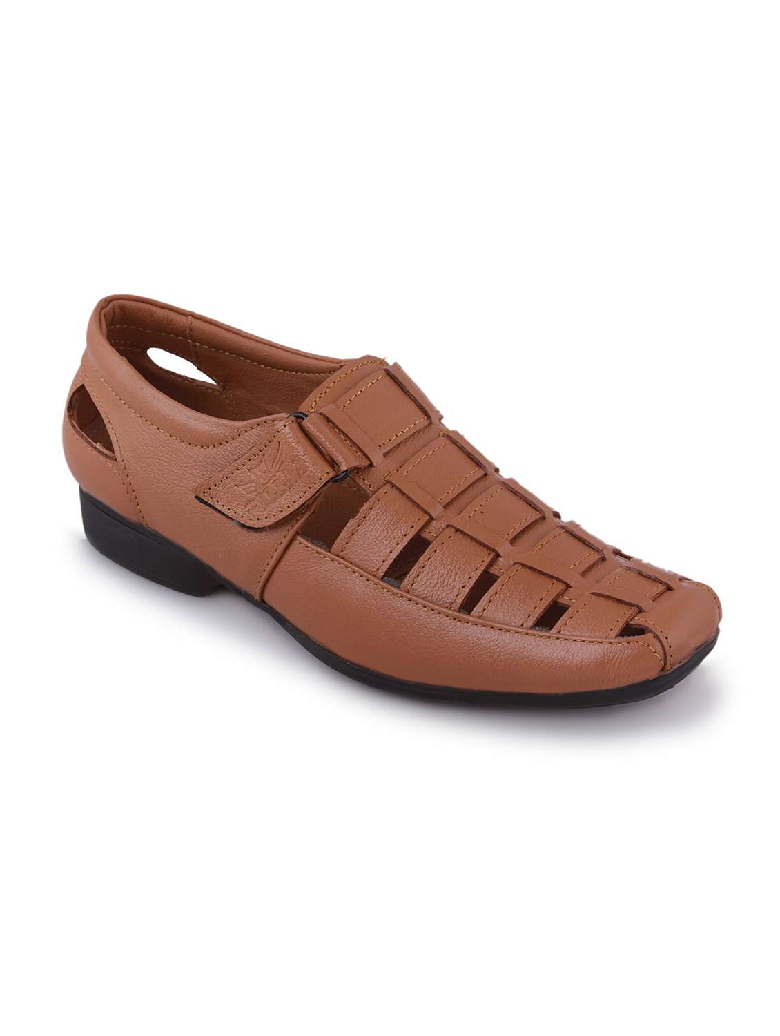 men solid back strap sandal