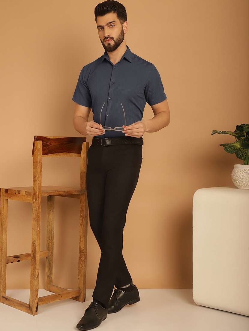 men collared short sleeve formal shirt - 20962570 -  Standard Image - 3