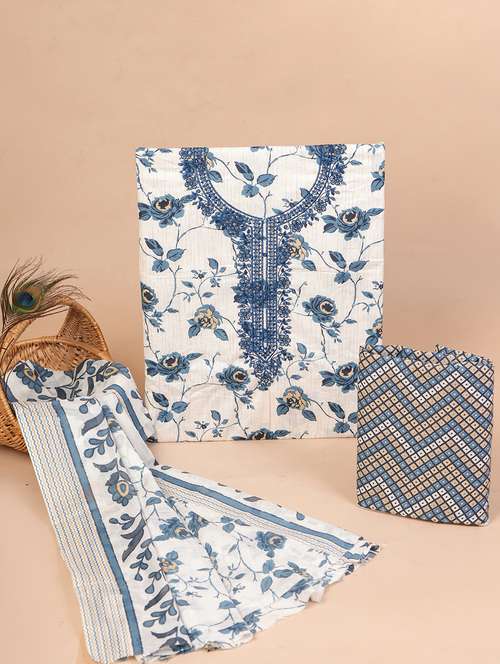 women white floral printed unstitched suits - 20962609 - Standard Image - 0