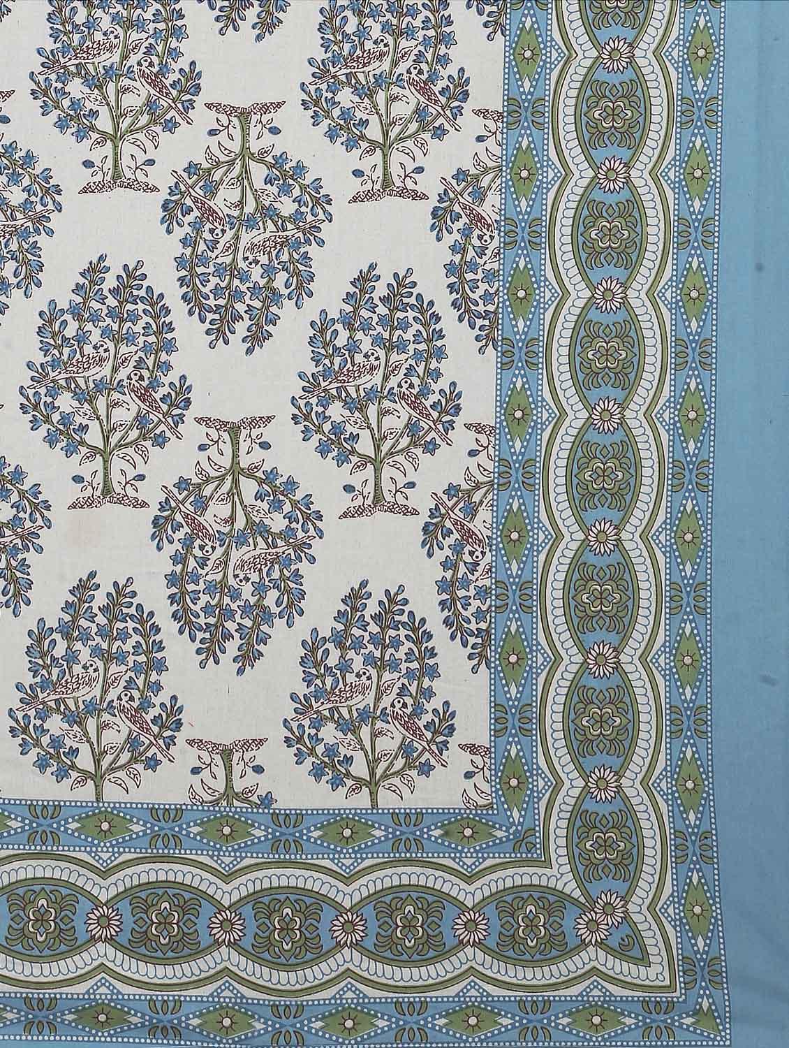 texstylers cotton bird print jaipuri 90 x100 inches double bedsheet with 2 pillow covers - 20962778 - Standard Image - 5